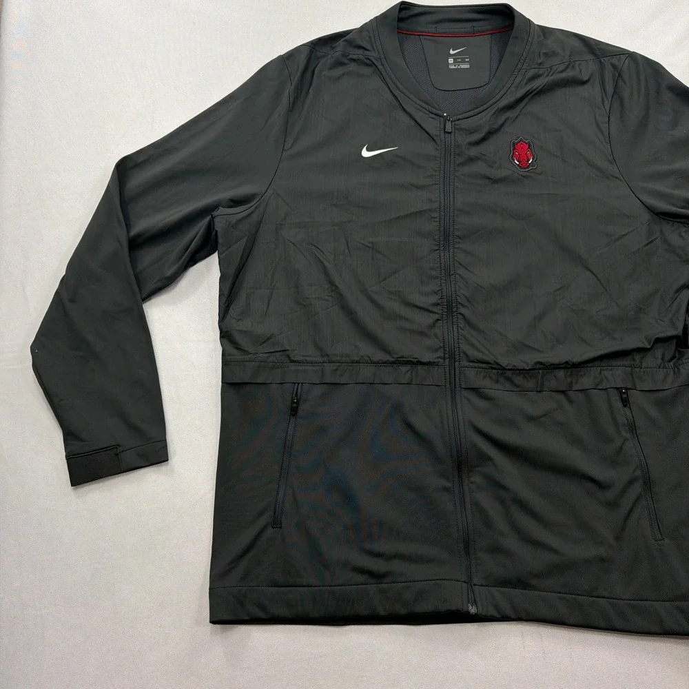 Nike Jacket Arkansas Razorbacks Sideline Full Zip Coaches Black Mens XXL